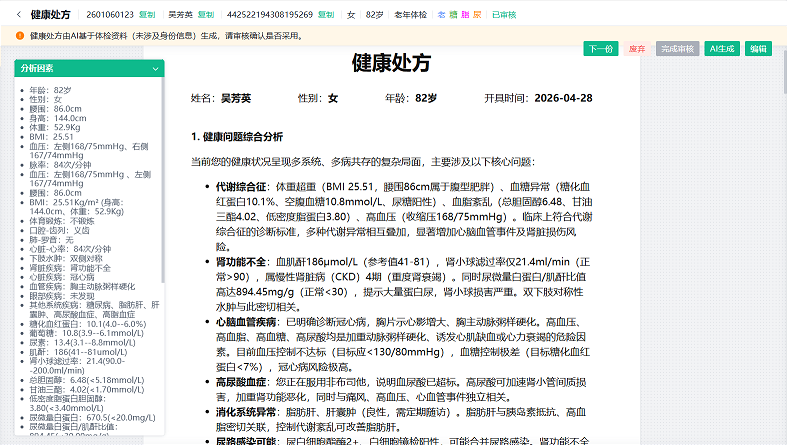AI 健康处方